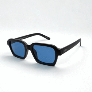 Square Retro Blue Lens Sunglasses