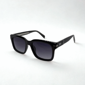 Ebon Horizon – Classic Square Sunglasses in Gloss Black