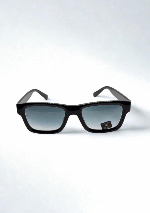 Velocity Black Rectangular Sunglasses - Image 2
