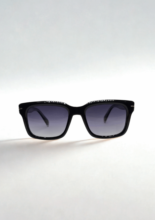 Ebon Horizon – Classic Square Sunglasses in Gloss Black - Image 3