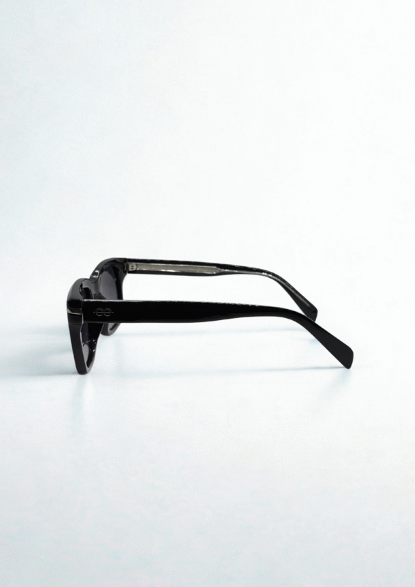 Ebon Horizon – Classic Square Sunglasses in Gloss Black - Image 4