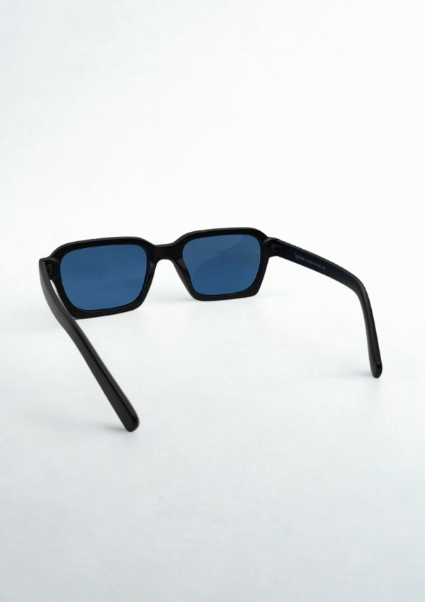 Square Retro Blue Lens Sunglasses - Image 5