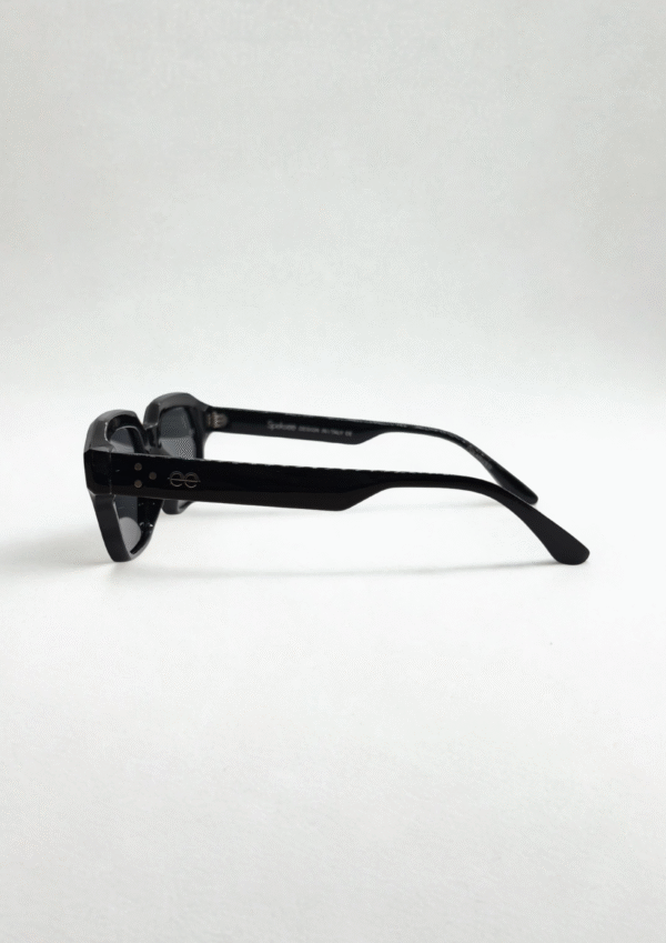 Classic Black Rectangular Sunglasses - Image 5