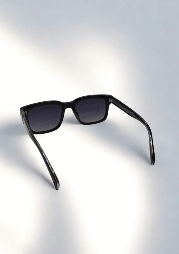 Ebon Horizon – Classic Square Sunglasses in Gloss Black - Image 5