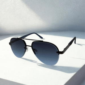 Midnight Blue Gradient Aviator Sunglasses – Sleek Edition