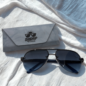 Midnight Blue Gradient Aviator Sunglasses – Sleek Edition