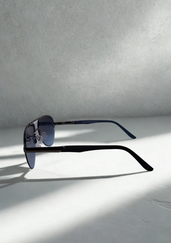 Midnight Blue Gradient Aviator Sunglasses – Sleek Edition - Image 5
