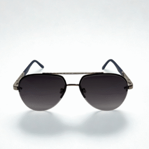 Metal Double‑Bridge Aviator Sunglasses