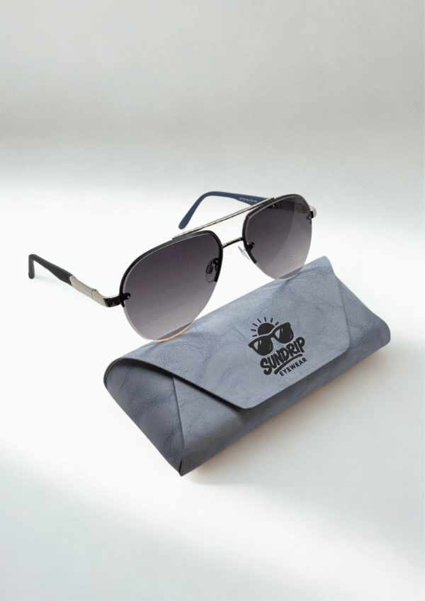 Metal Double‑Bridge Aviator Sunglasses - Image 6