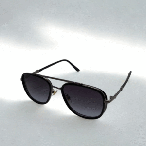 Gunmetal Classic Aviator Sunglasses – Gradient Black Lens Edition