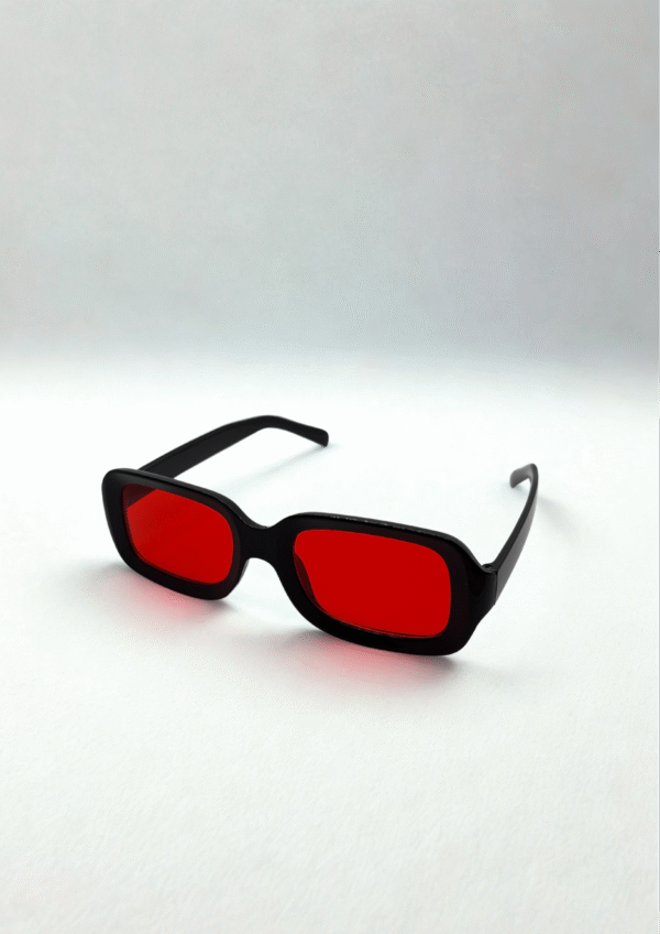 CrimsonPop Rectangle Sunglasses