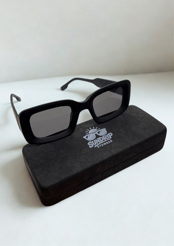 VelvetEdge Rectangle Sunglasses - Image 4