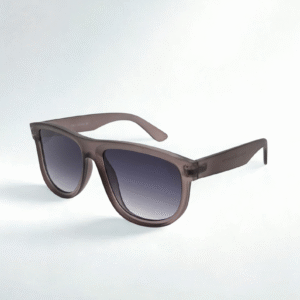 Matte Brown Aviator-Style Sunglasses