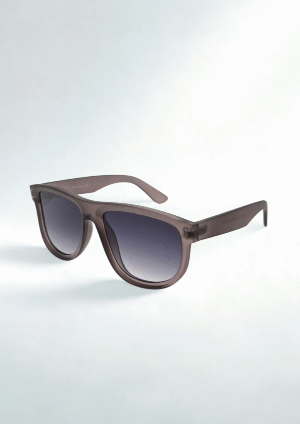 Matte Brown Aviator-Style Sunglasses