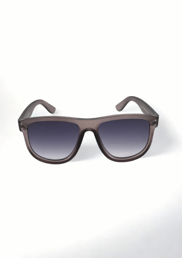 Matte Brown Aviator-Style Sunglasses - Image 3
