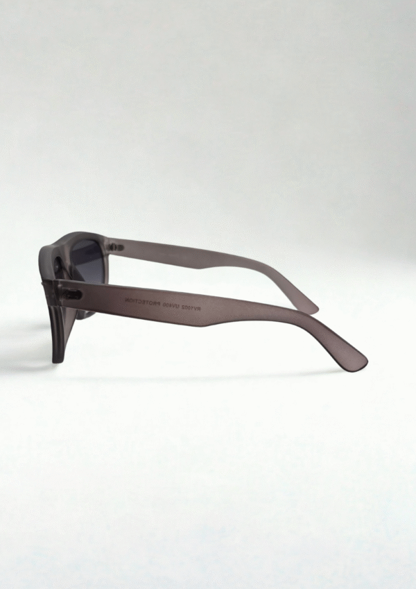 Matte Brown Aviator-Style Sunglasses - Image 4