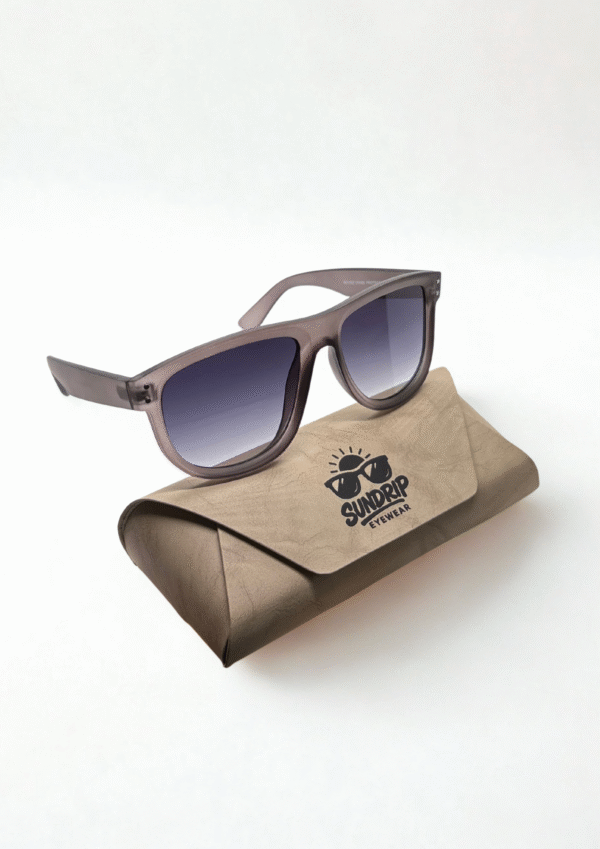 Matte Brown Aviator-Style Sunglasses - Image 6