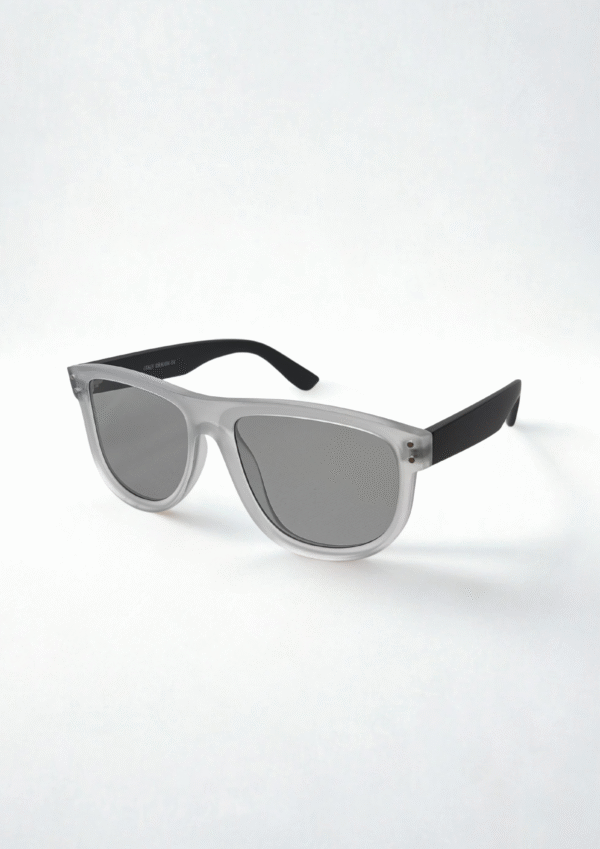 Frosted Grey & Black Wayfarer Sunglasses