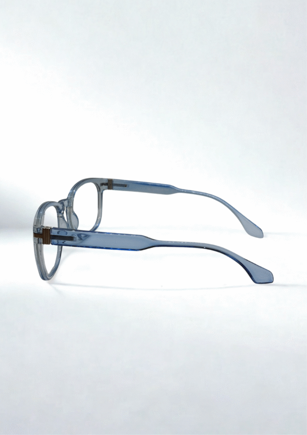 Blue Acetate Eyeglasses – Classic Square Frame - Image 4