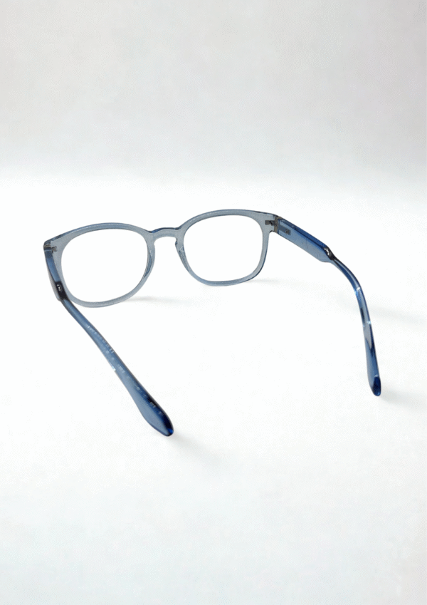 Blue Acetate Eyeglasses – Classic Square Frame - Image 5