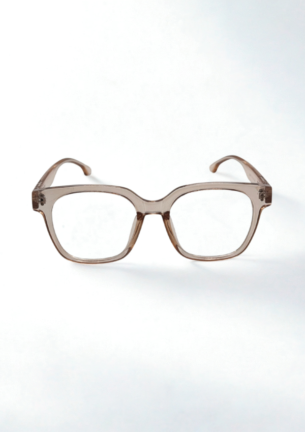 Brown Square Frame Glasses - Image 2