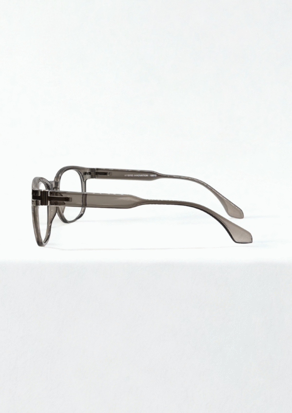 Grey Acetate Eyeglasses – Classic Square Frame - Image 4