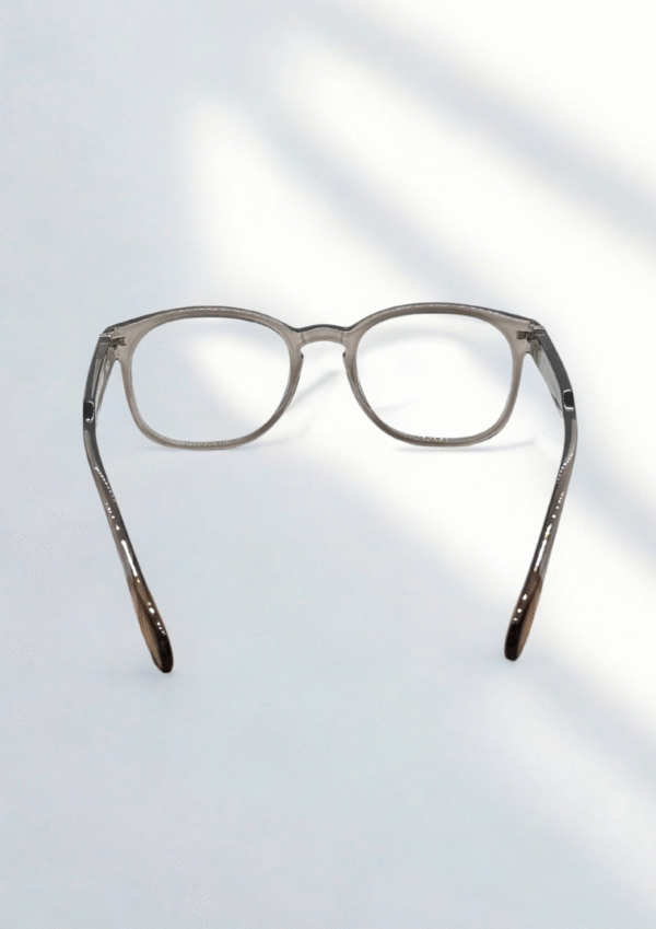 Grey Acetate Eyeglasses – Classic Square Frame - Image 6