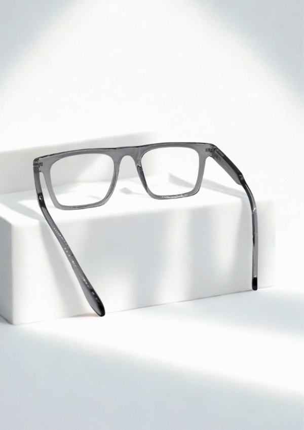 Grey Square Frame Glasses - Image 5